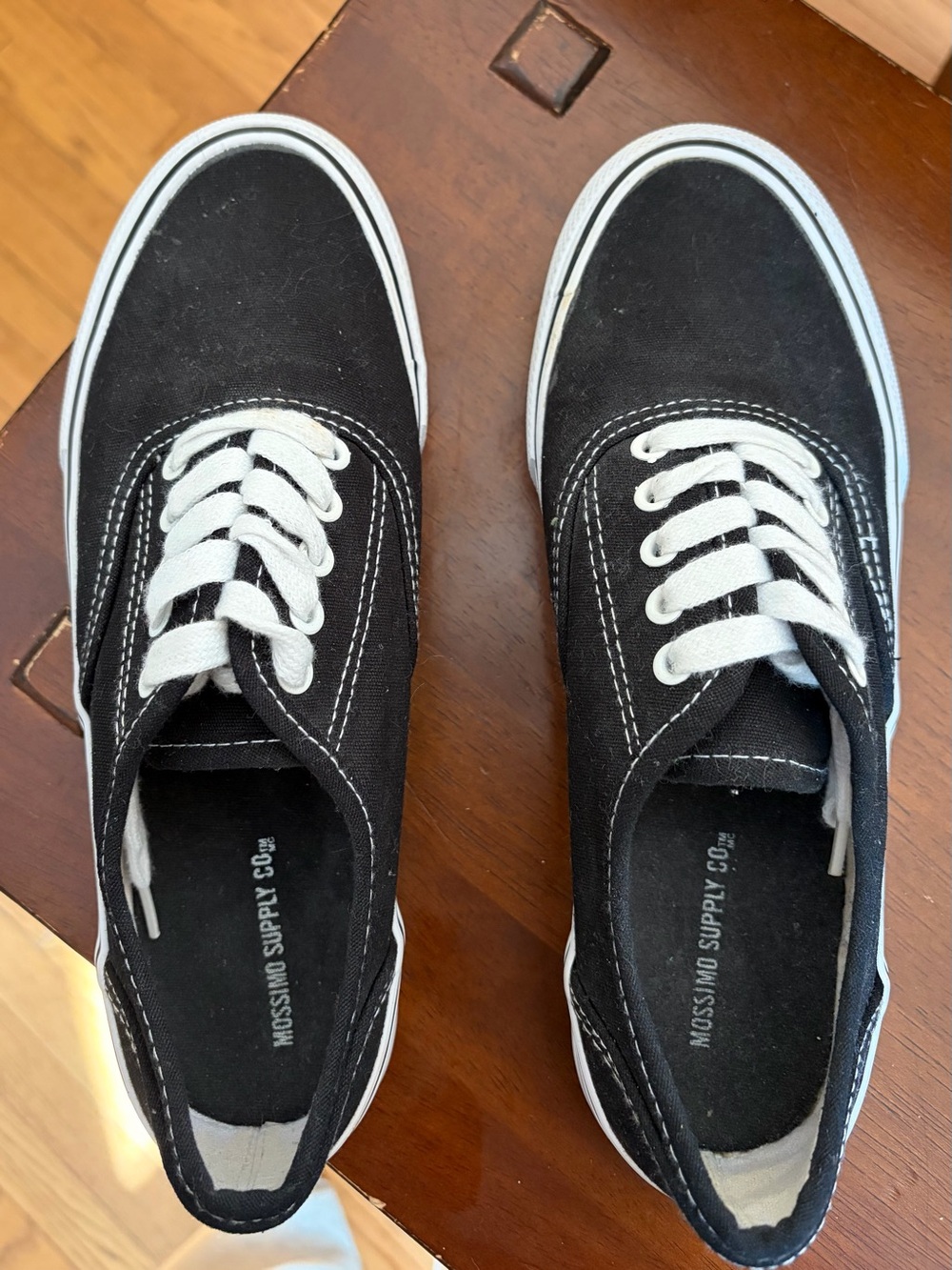Mossimo Supply Co. Black Canvas Sneakers with White Accents